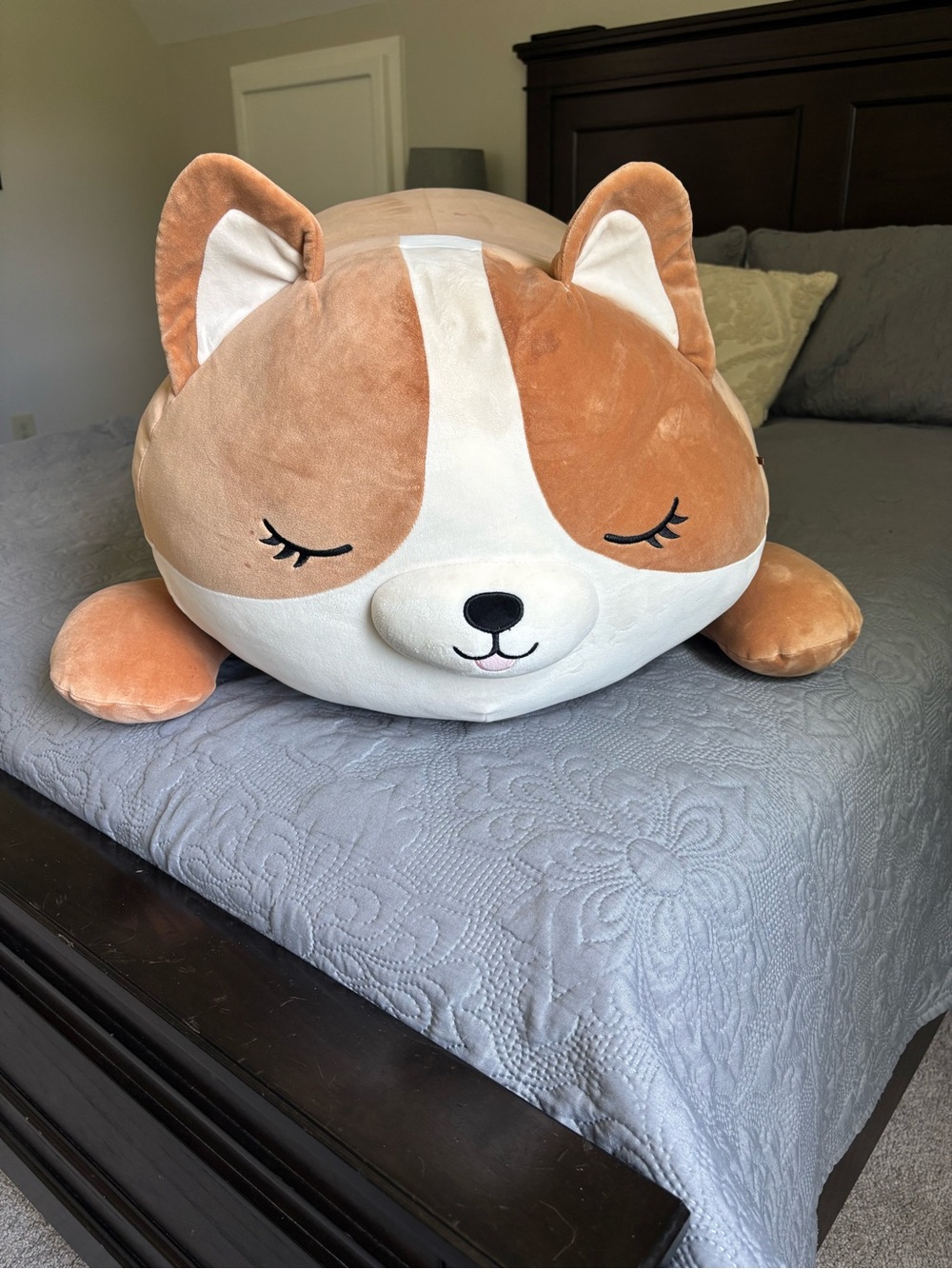 Squishmallows Sleep A Mallows Tan & White Dog or Fox Extra Large Stuffed Animal